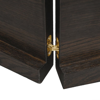 Bathroom Countertop Dark Brown 200x50x(2-4) cm Treated Solid Wood