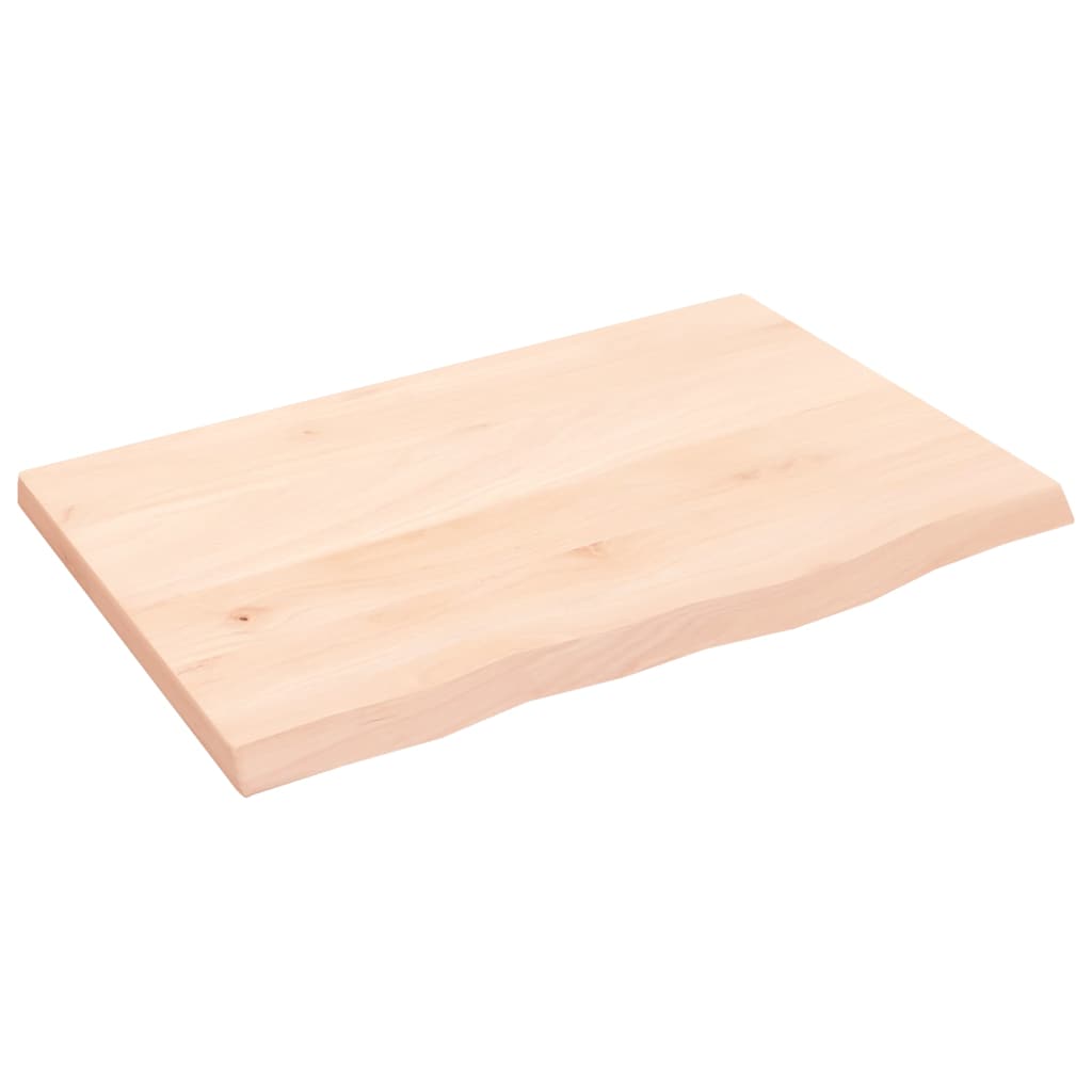 Table Top 60x40x2 cm Untreated Solid Wood Oak