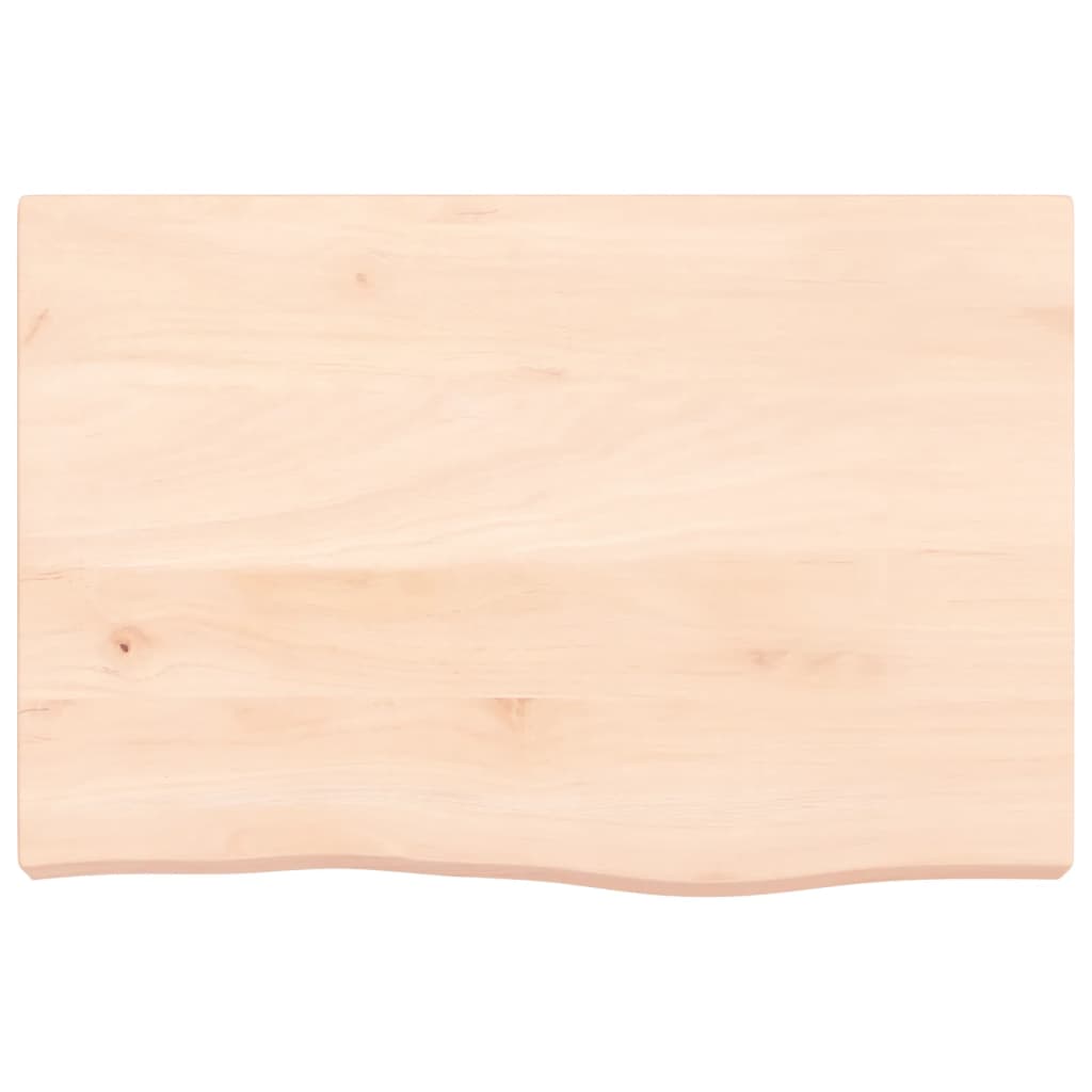 Table Top 60x40x(2-6) cm Untreated Solid Wood Oak