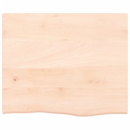 Table Top 60x50x2 cm Untreated Solid Wood Oak