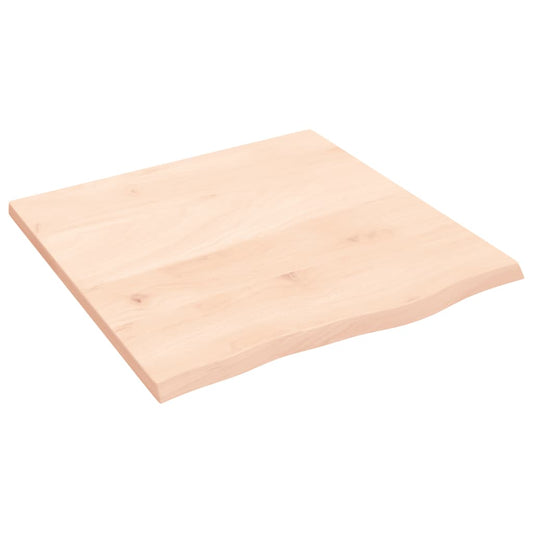 Table Top 60x60x2 cm Untreated Solid Wood Oak