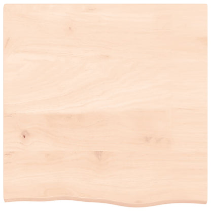 Table Top 60x60x2 cm Untreated Solid Wood Oak