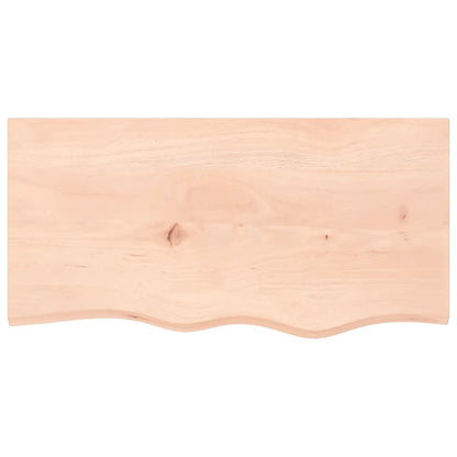 Table Top 80x40x(2-6) cm Untreated Solid Wood Oak