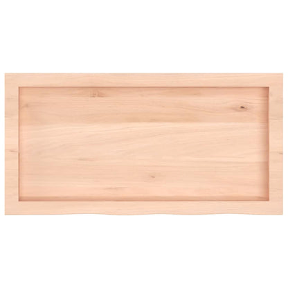 Table Top 80x40x(2-6) cm Untreated Solid Wood Oak