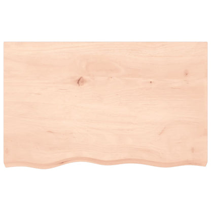 Table Top 80x50x2 cm Untreated Solid Wood Oak