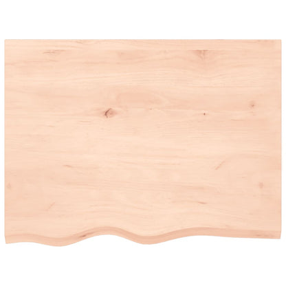 Table Top 80x60x2 cm Untreated Solid Wood Oak
