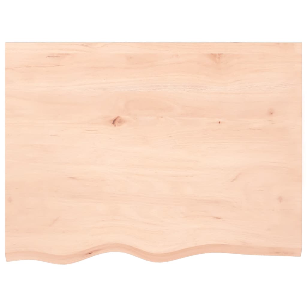 Table Top 80x60x(2-6) cm Untreated Solid Wood Oak