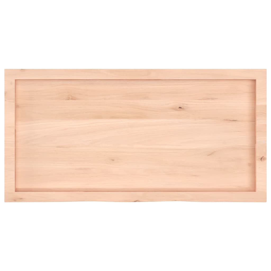 Table Top 100x50x(2-4) cm Untreated Solid Wood Oak