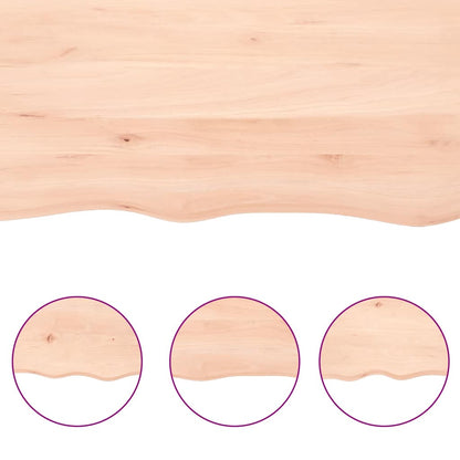 Table Top 100x50x(2-4) cm Untreated Solid Wood Oak