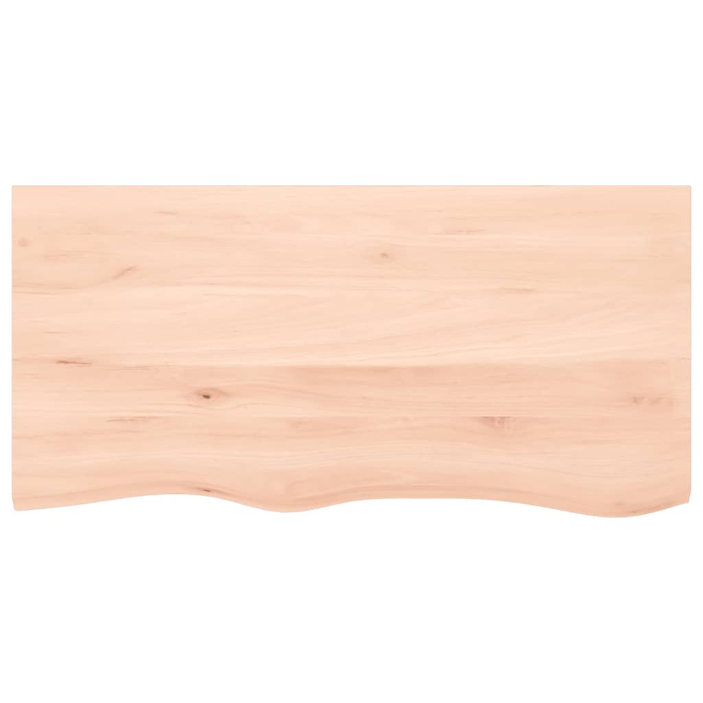 Table Top 100x50x(2-6) cm Untreated Solid Wood Oak
