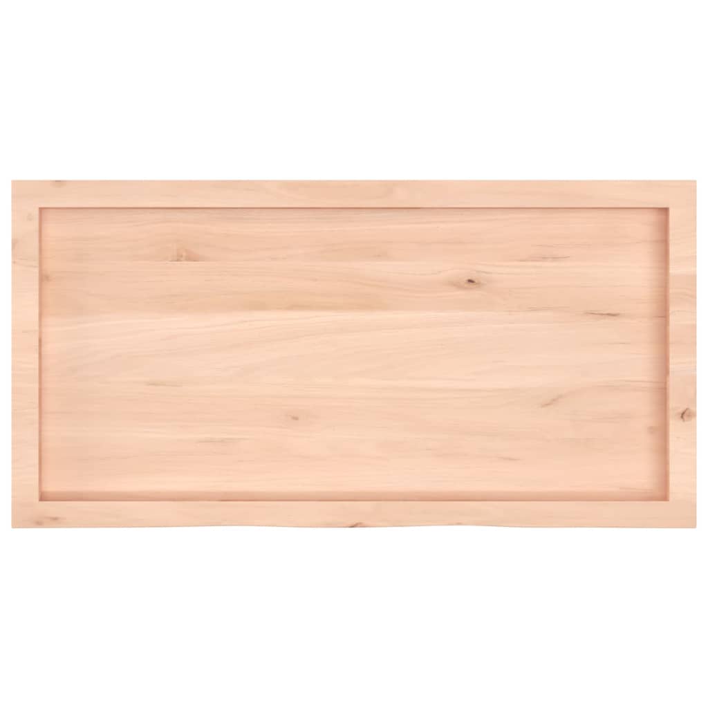 Table Top 100x50x(2-6) cm Untreated Solid Wood Oak