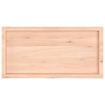 Table Top 100x50x(2-6) cm Untreated Solid Wood Oak