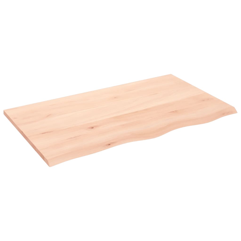 Table Top 100x60x2 cm Untreated Solid Wood Oak