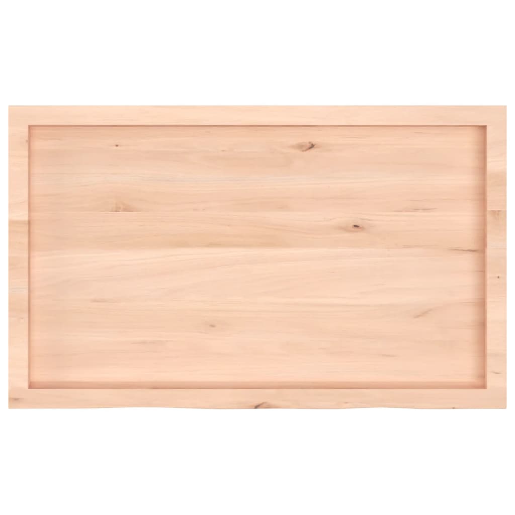 Table Top 100x60x(2-6) cm Untreated Solid Wood Oak