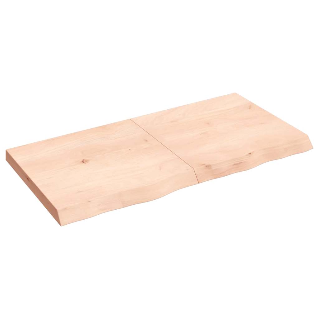 Table Top 120x60x(2-6) cm Untreated Solid Wood Oak