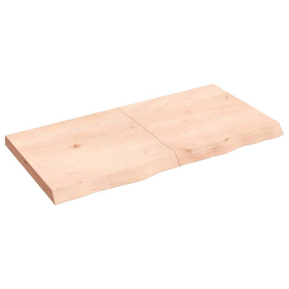 Table Top 120x60x(2-6) cm Untreated Solid Wood Oak