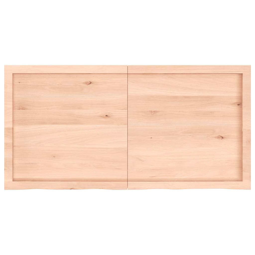 Table Top 120x60x(2-6) cm Untreated Solid Wood Oak