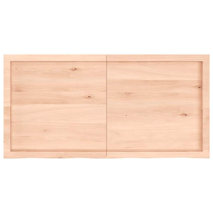 Table Top 120x60x(2-6) cm Untreated Solid Wood Oak