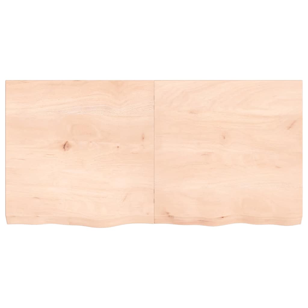 Table Top 120x60x(2-6) cm Untreated Solid Wood Oak