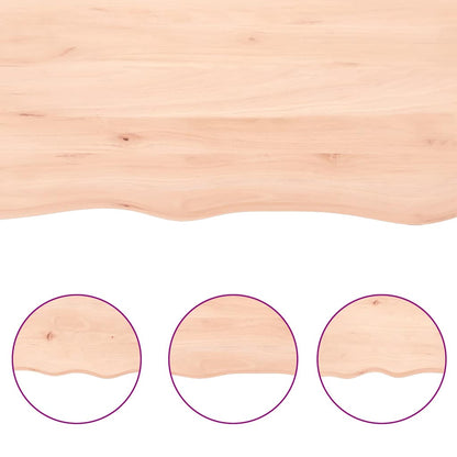 Table Top 120x60x(2-6) cm Untreated Solid Wood Oak