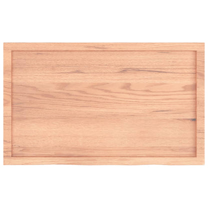 Table Top Light Brown 100x60x(2-6) cm Treated Solid Wood Oak