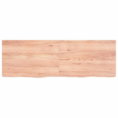 Table Top Light Brown 120x40x(2-4) cm Treated Solid Wood Oak