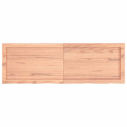 Table Top Light Brown 120x40x(2-4) cm Treated Solid Wood Oak