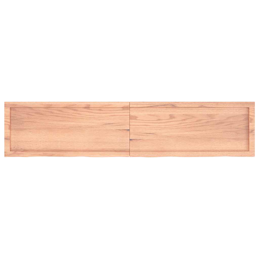 Table Top Light Brown 180x40x(2-4) cm Treated Solid Wood Oak