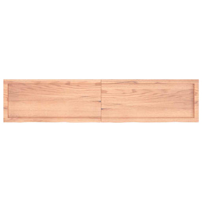 Table Top Light Brown 180x40x(2-4) cm Treated Solid Wood Oak