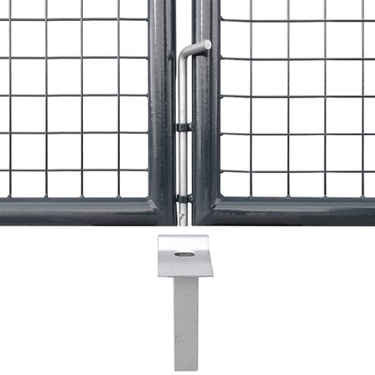 Mesh Garden Gate Anthracite 300x125 cm Galvanised Steel