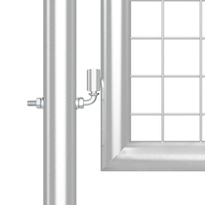 Mesh Garden Gate Silver 300x125 cm Galvanised Steel