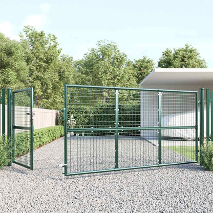 Mesh Garden Gate Green 350x125 cm Galvanised Steel