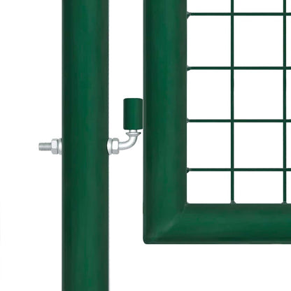 Mesh Garden Gate Green 350x125 cm Galvanised Steel