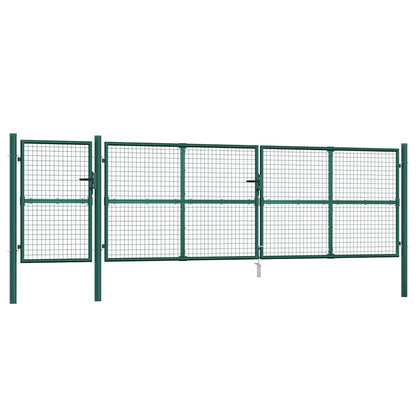 Mesh Garden Gate Green 500x125 cm Galvanised Steel