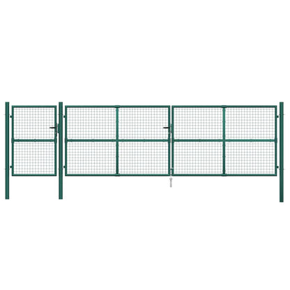 Mesh Garden Gate Green 500x125 cm Galvanised Steel