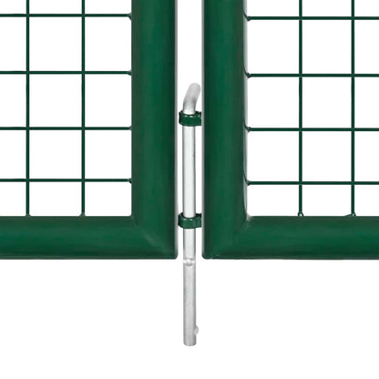 Mesh Garden Gate Green 500x125 cm Galvanised Steel