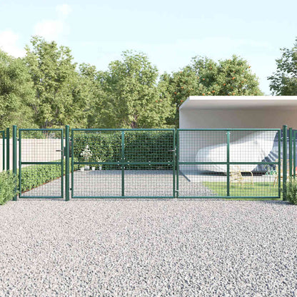 Mesh Garden Gate Green 500x125 cm Galvanised Steel