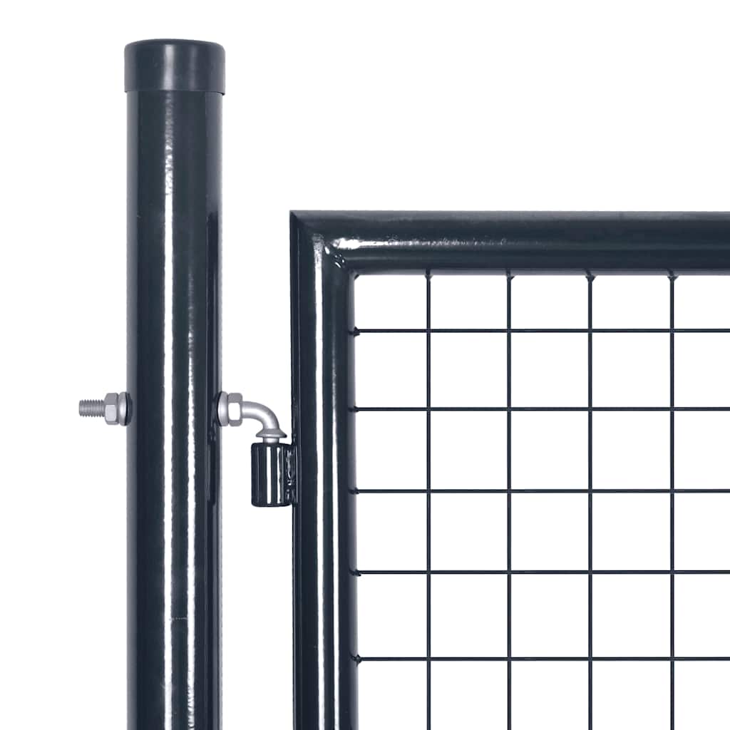 Mesh Garden Gate Anthracite 350x125 cm Galvanised Steel
