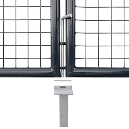 Mesh Garden Gate Anthracite 350x125 cm Galvanised Steel