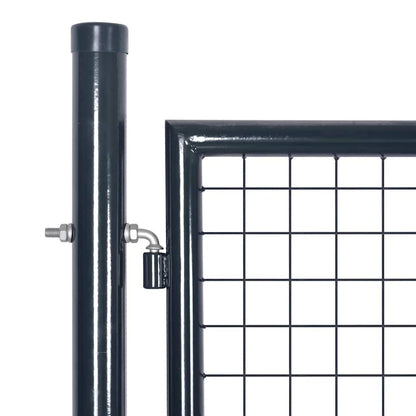 Mesh Garden Gate Anthracite 400x125 cm Galvanised Steel