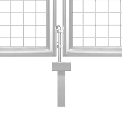 Mesh Garden Gate Silver 350x125 cm Galvanised Steel