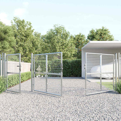 Mesh Garden Gate Silver 400x125 cm Galvanised Steel