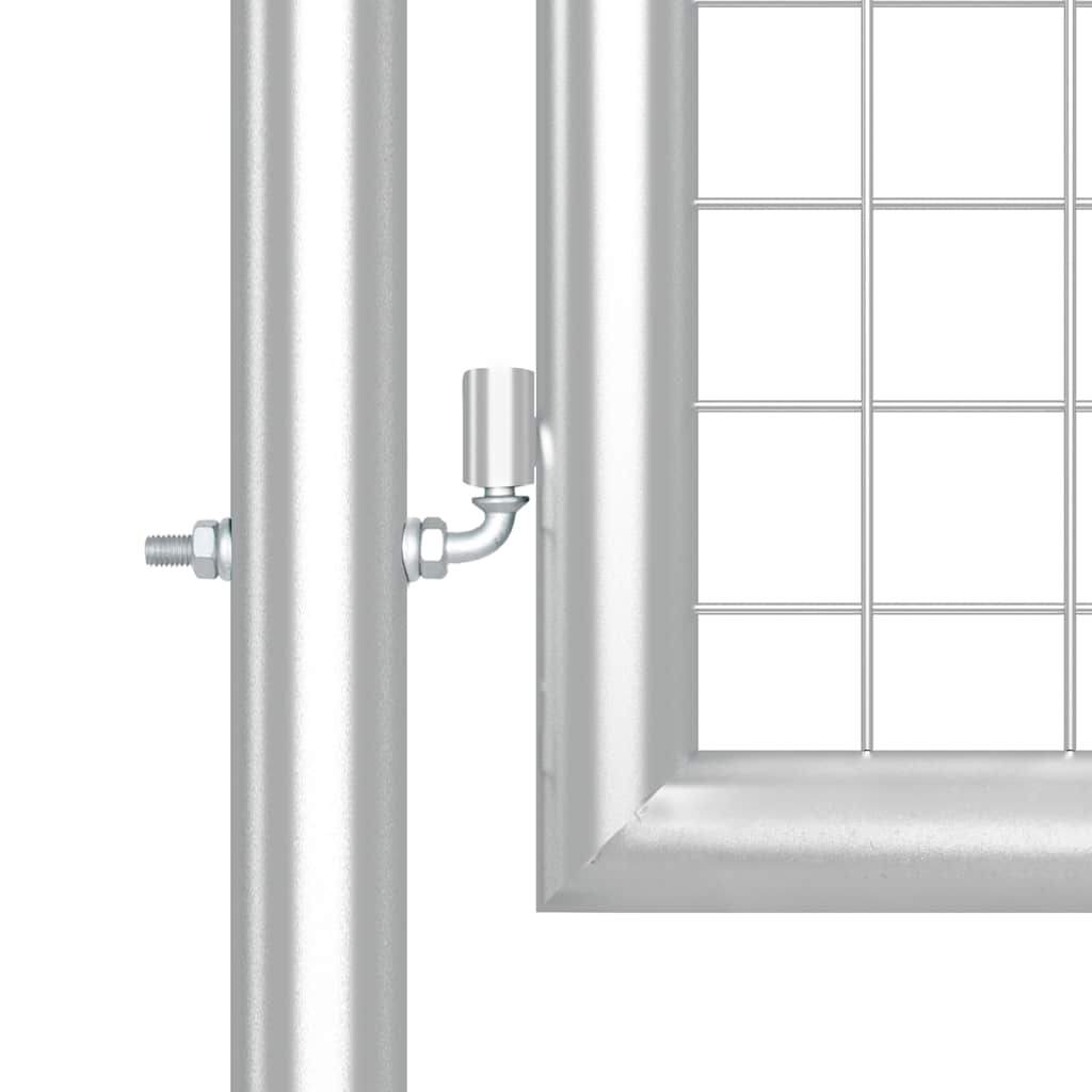 Mesh Garden Gate Silver 400x125 cm Galvanised Steel
