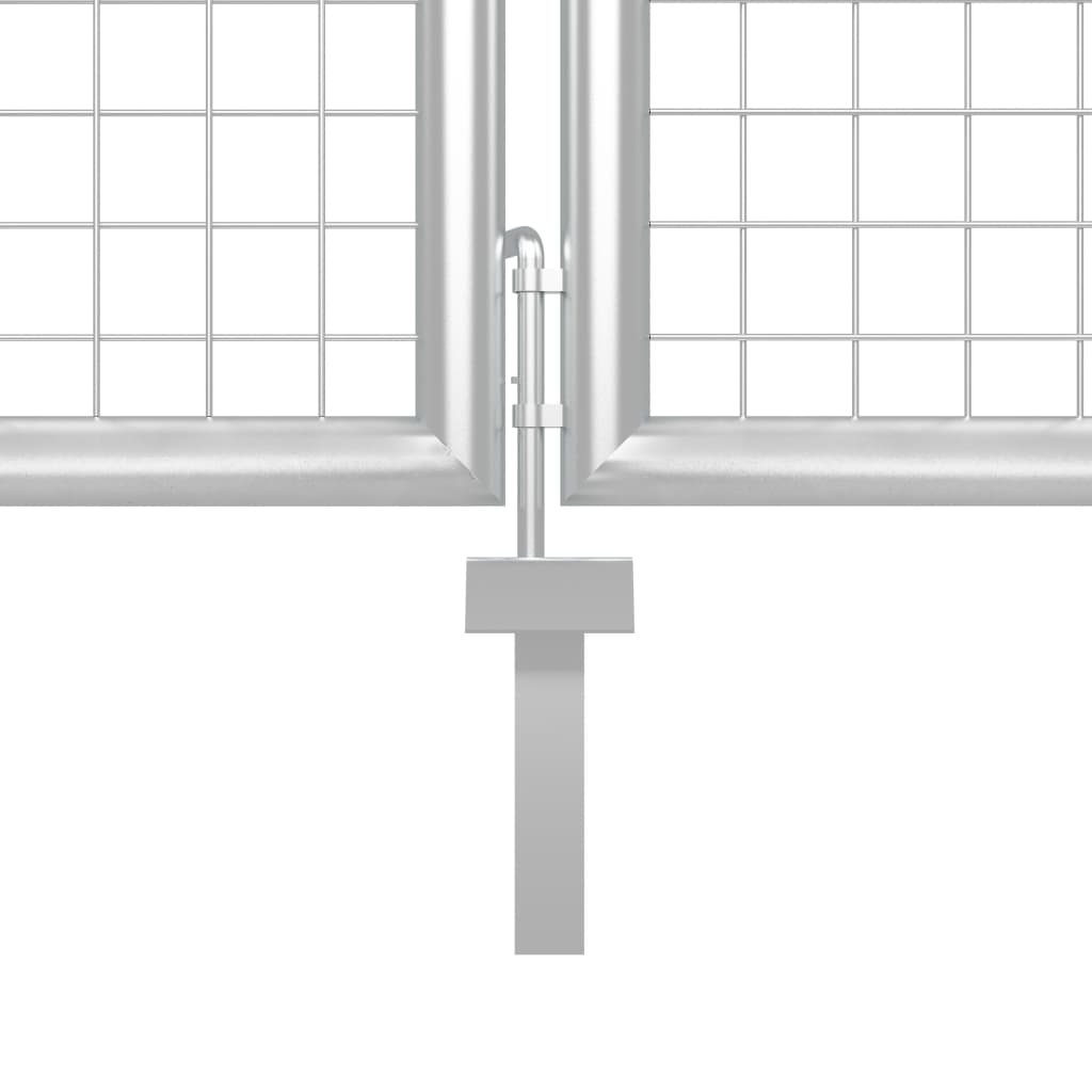 Mesh Garden Gate Silver 400x125 cm Galvanised Steel