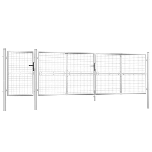 Mesh Garden Gate Silver 500x125 cm Galvanised Steel