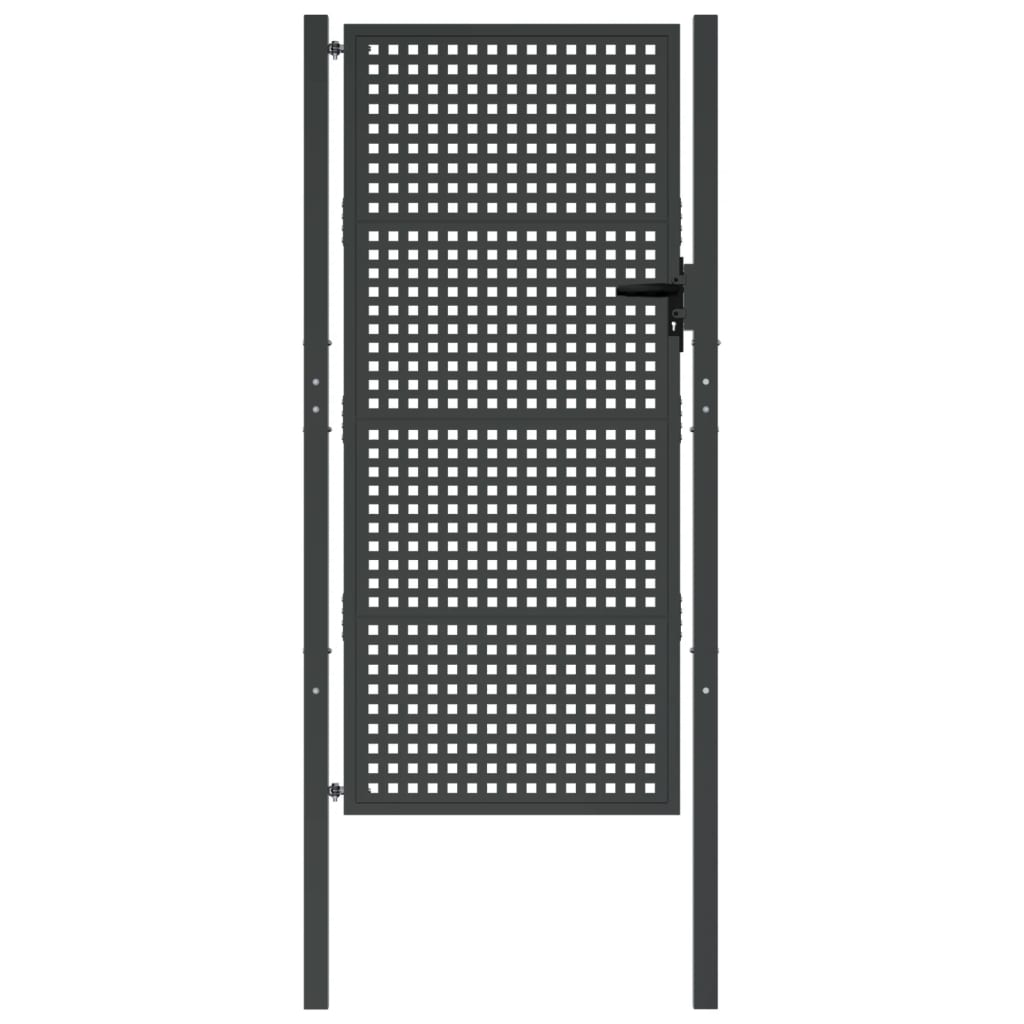 Garden Gate Anthracite 100x200 cm Steel