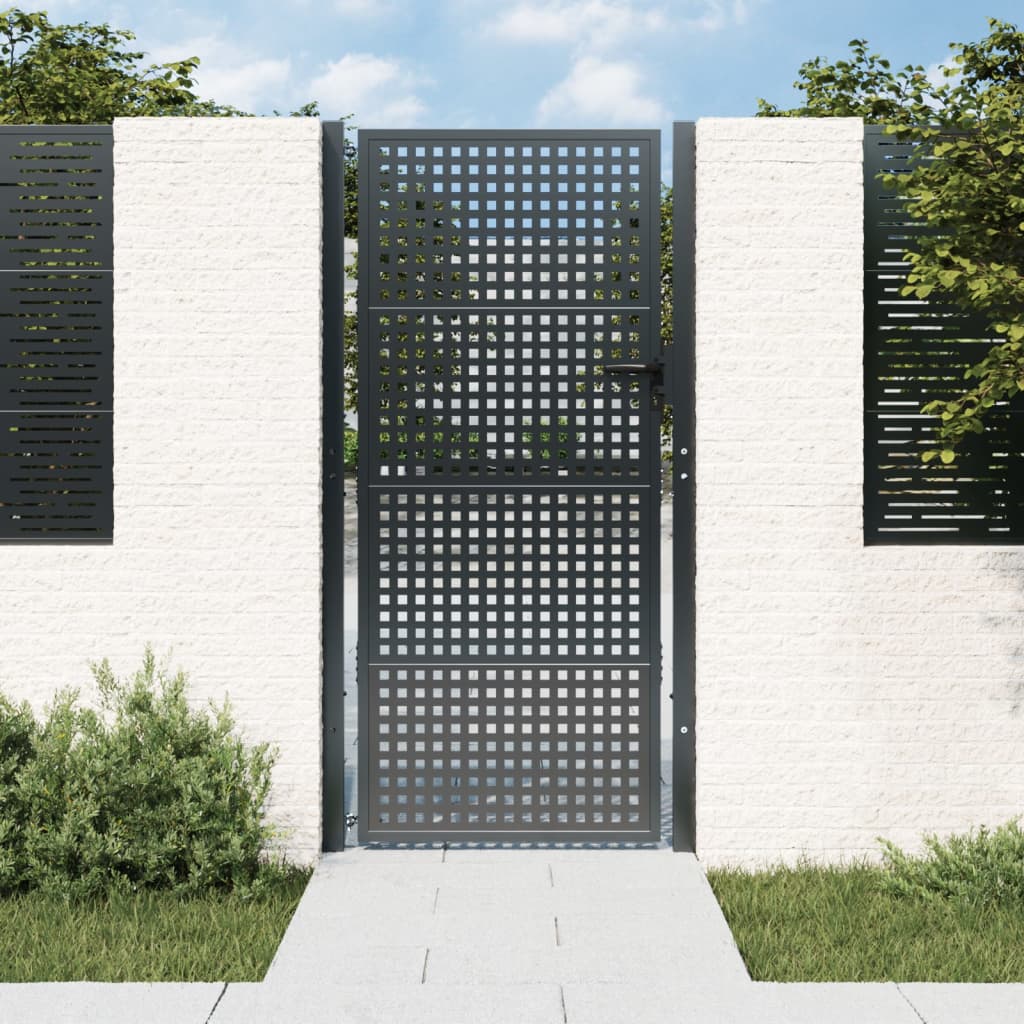 Garden Gate Anthracite 100x200 cm Steel