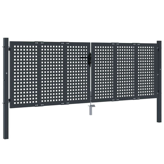 Garden Gate Anthracite 300x75 cm Steel