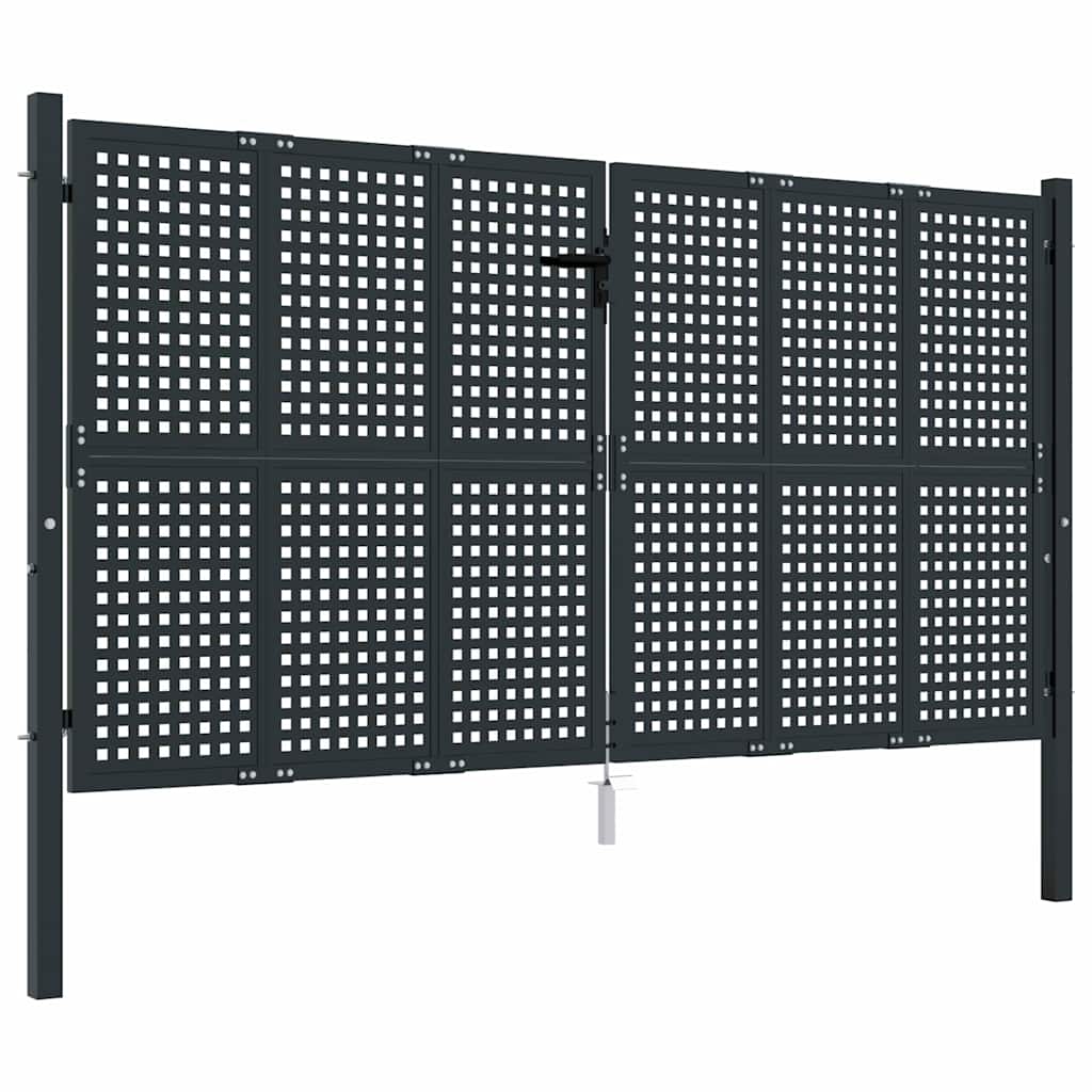 Garden Gate Anthracite 300x125 cm Steel