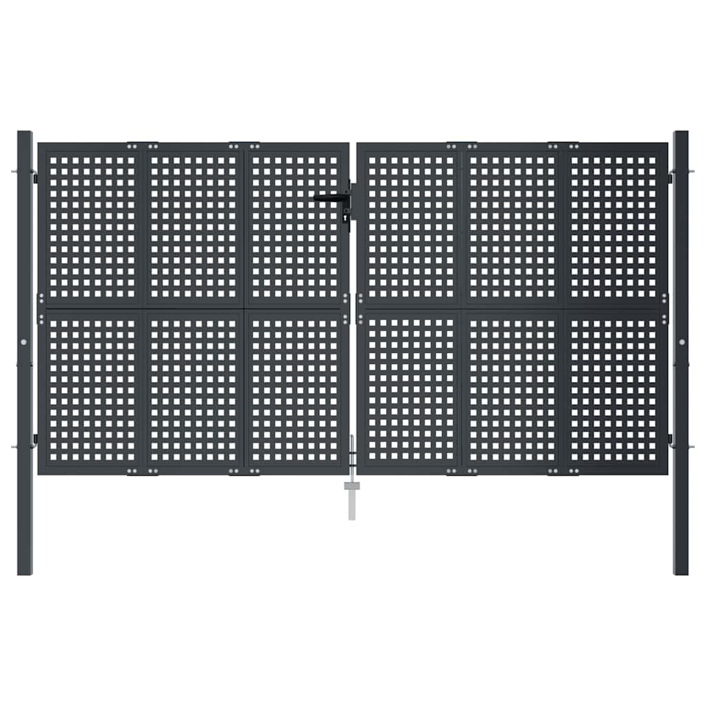 Garden Gate Anthracite 300x125 cm Steel